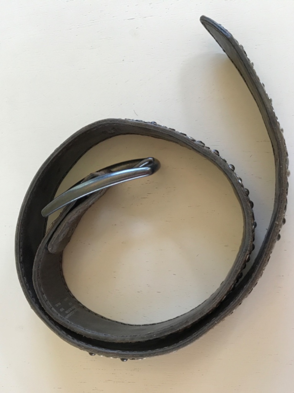 FRYE LEATHER STUDDED BOHO-WESTERN CHIC BELT - Picture 12 of 12
